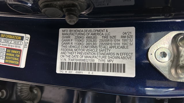 Used 2021 Blue Honda Touring image 38