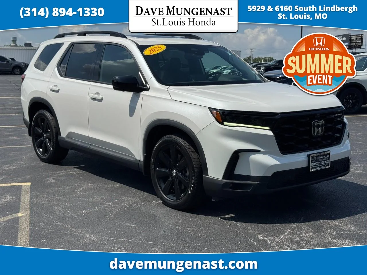Used 2025 Platinum White Pearl Honda AWD Black Edition image 1
