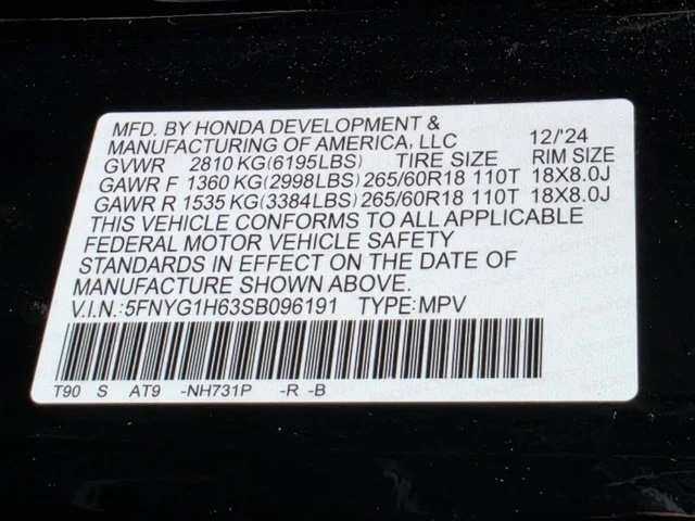 Certified Used 2025 Crystal Black Pearl Honda TrailSport image 35