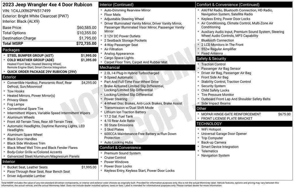 Used 2023 White Jeep Rubicon 4xe image 41