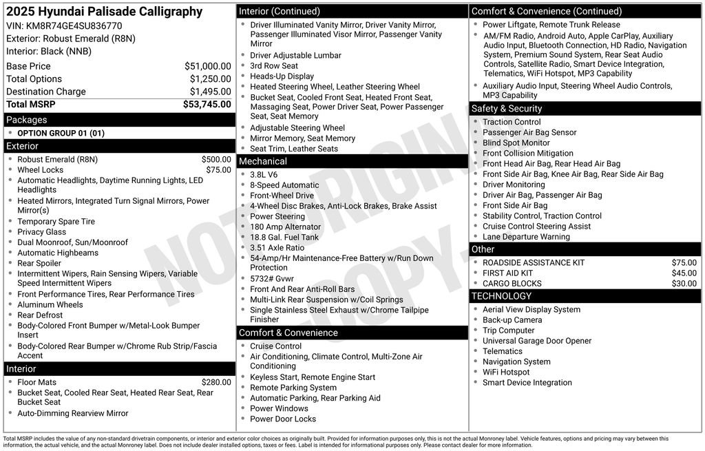 Certified Used 2025 Green Hyundai Calligraphy image 7