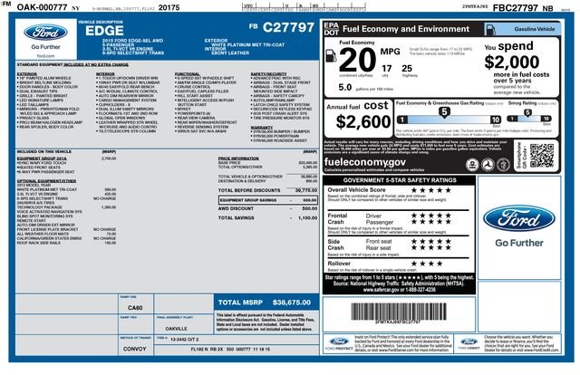 Used 2015 White Ford SEL image 2