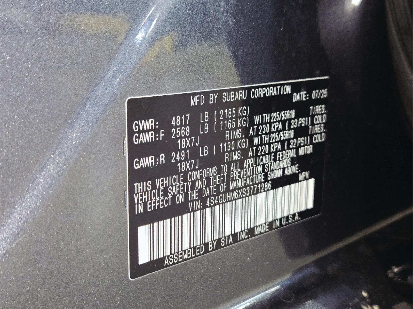 Used 2025 Magnetite Gray Metallic Subaru Limited image 52