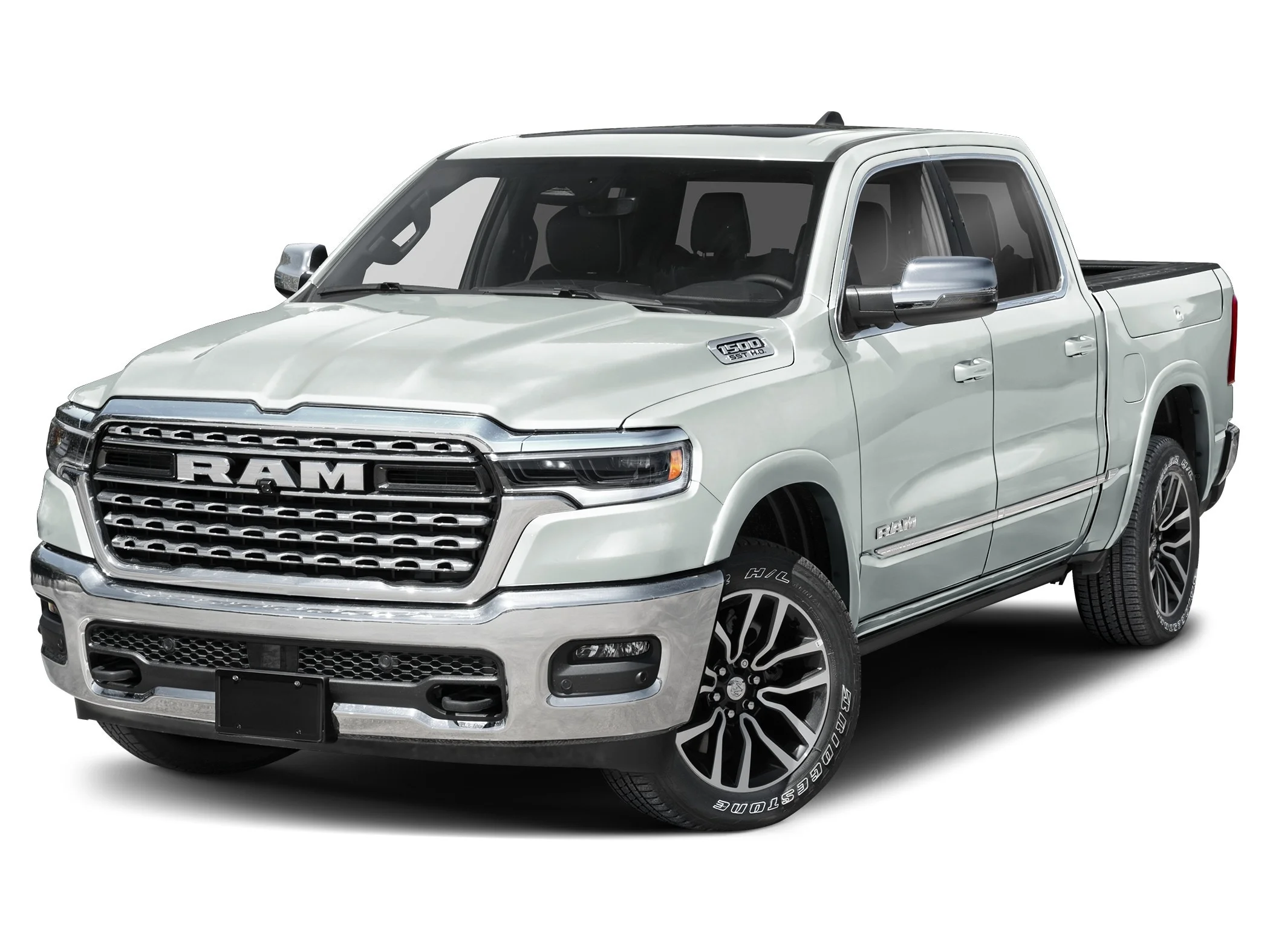 New 2027 Ivory White Tri-Coat Pearl-Coat  Paint Ram LIMITED LONGHORN CREW CAB 4X4 5