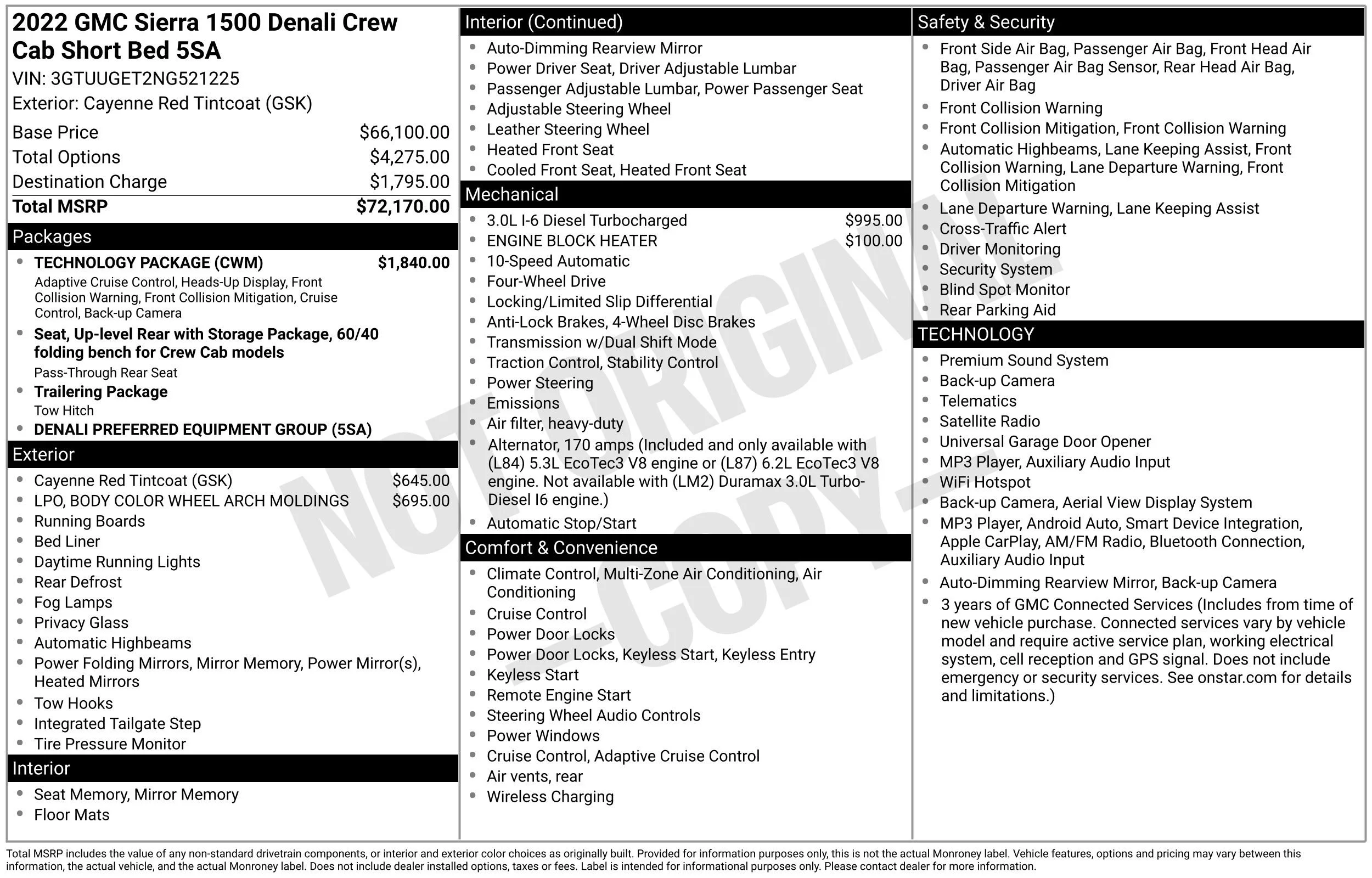 Used 2022 Cayenne Red Tintcoat GMC Denali image 45