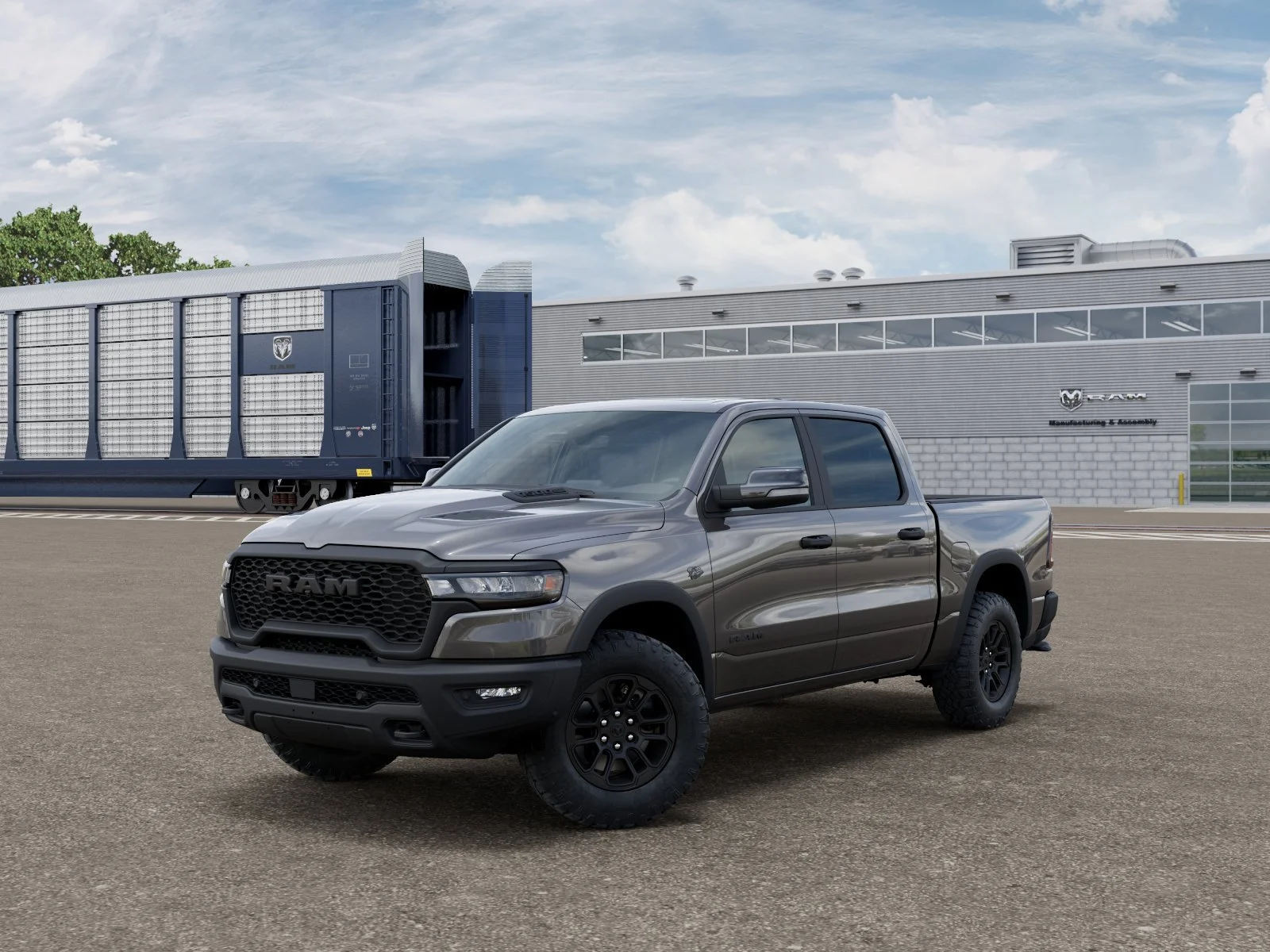 New 2027 Granite Crystal Metallic Clear-Coat Exterior Paint RAM Rebel image 1