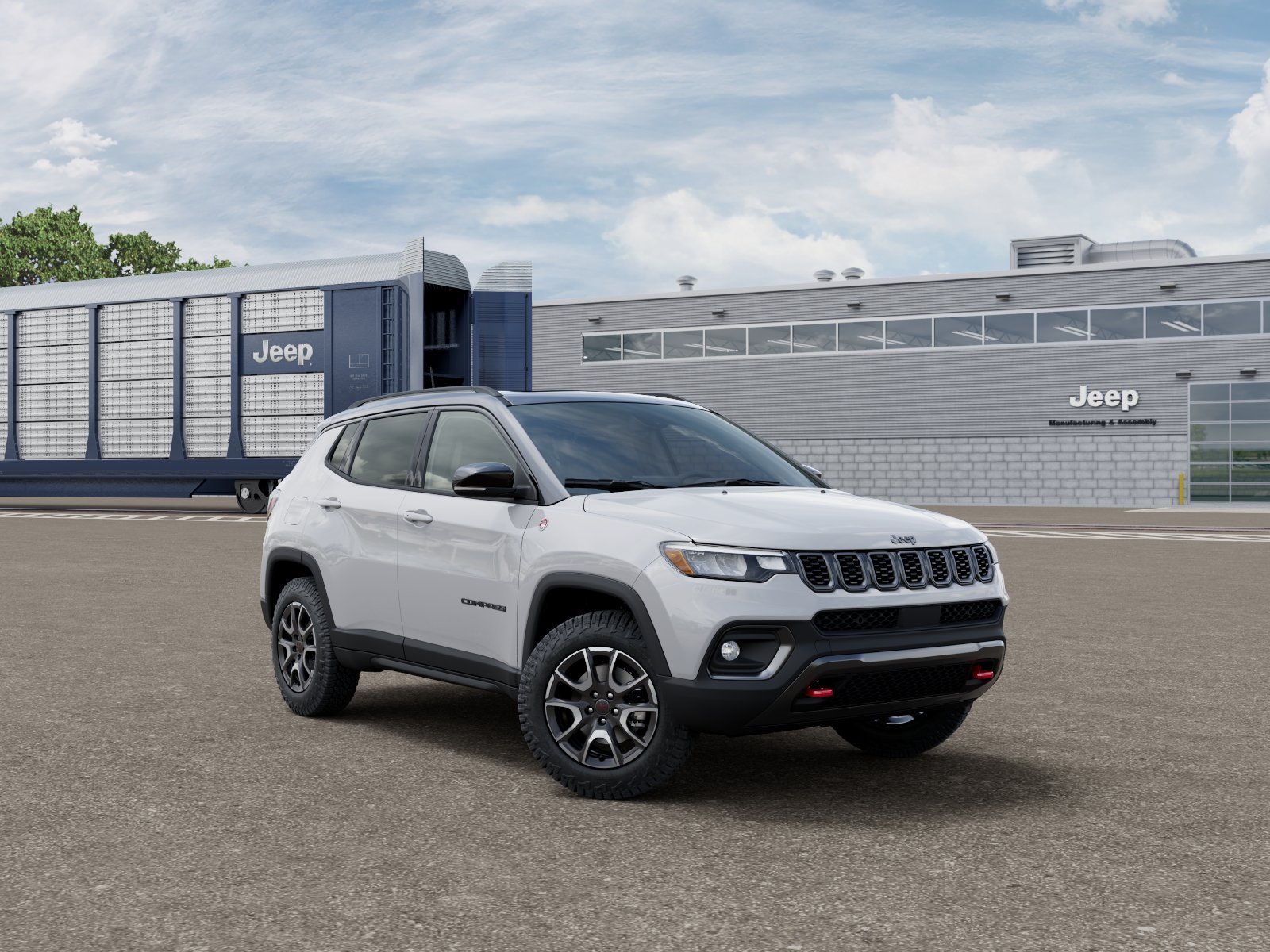 New 2026 Bright White Clear-Coat Exterior Paint Jeep Trailhawk image 3