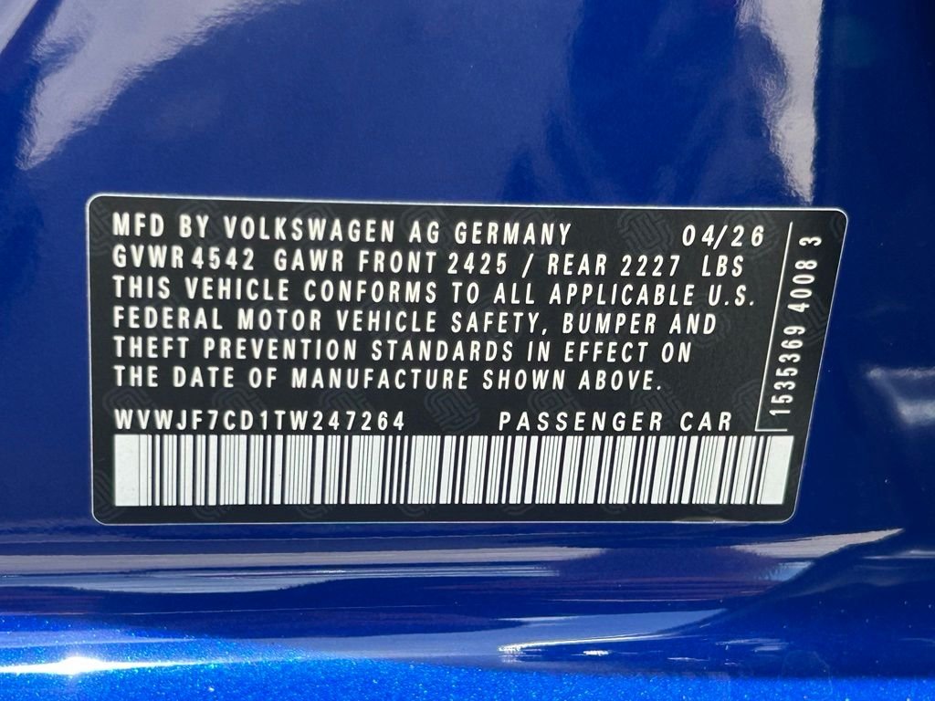 New 2026 Blue Volkswagen 2.0T image 50