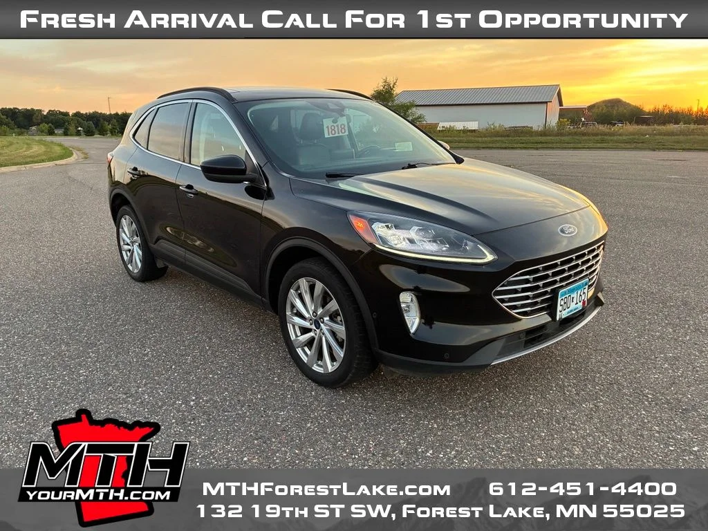 Used 2021 Black Ford Titanium image 2