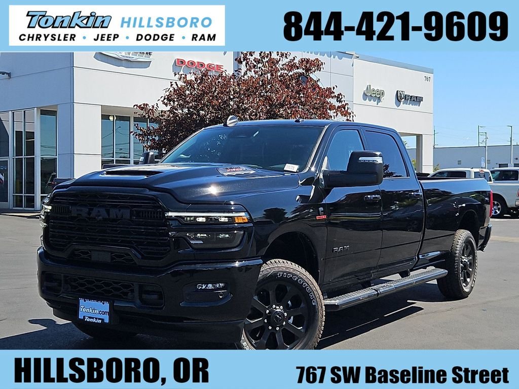 New 2026 Diamond Black Crystal Pearl-Coat Exterior Paint RAM Laramie image 1