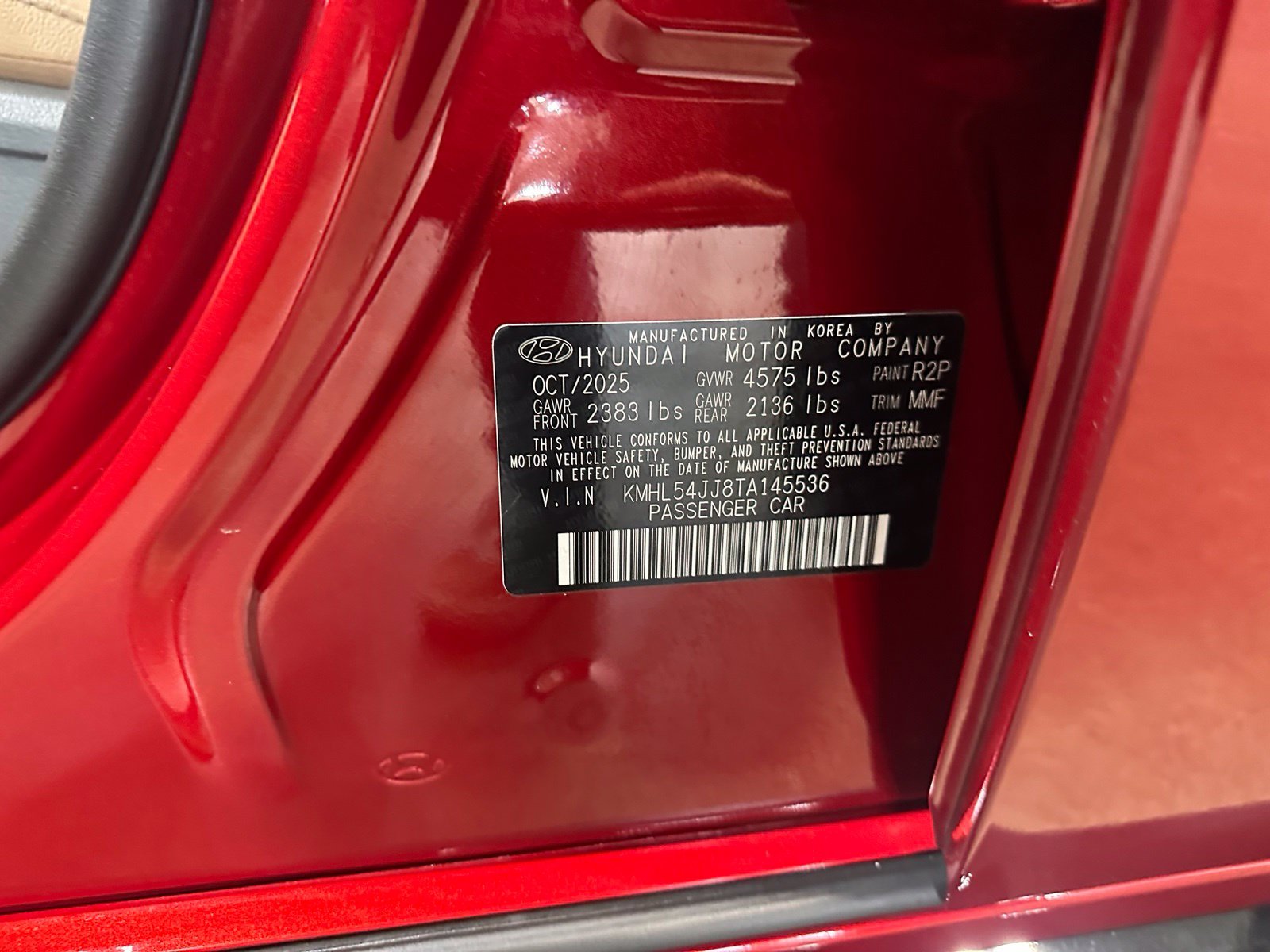 Certified Used 2026 Red Hyundai Limited image 38
