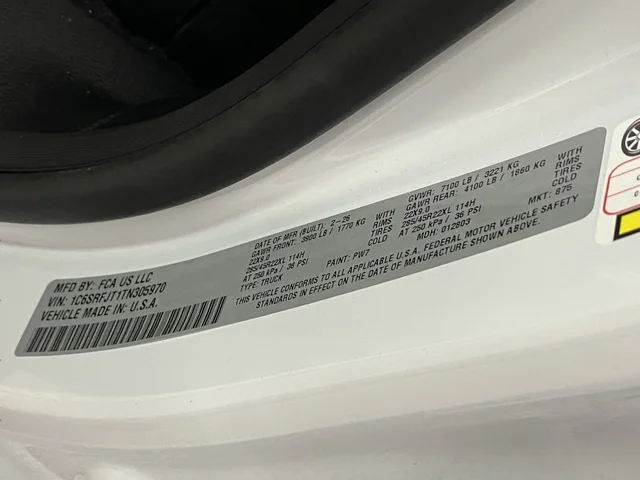 New 2026 Bright White Clear-Coat Exterior Paint RAM Laramie image 46
