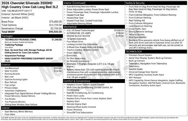 Certified Used 2026 Summit White Chevrolet High Country DRW image 44