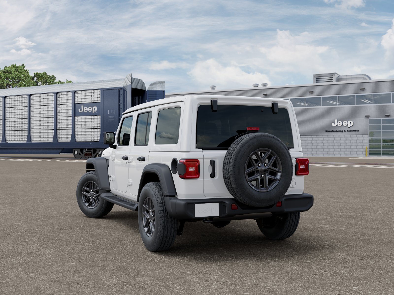 New 2026 Bright White Clear-Coat Exterior Paint Jeep Sport S image 3