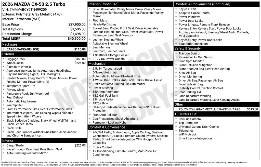 New 2026 Polymetal Gray Metallic Mazda 2.5 Turbo AWD image 7