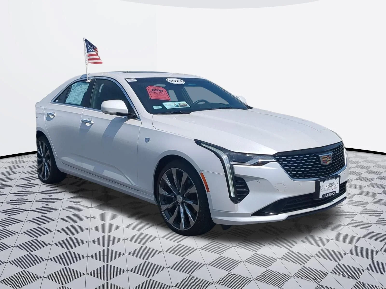 Used 2023 Crystal White Tricoat Cadillac Premium Luxury image 2