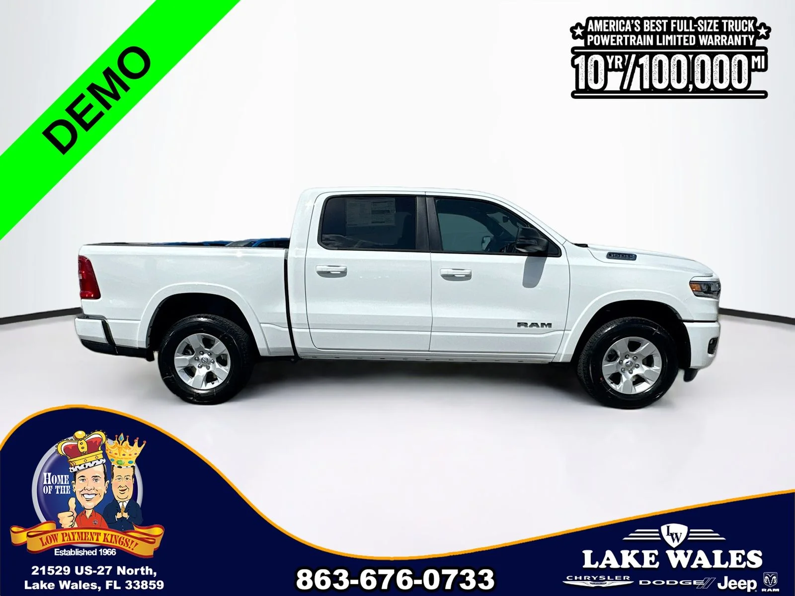 New 2026 Bright White Clear-Coat Exterior Paint RAM Big Horn/Lone Star image 7