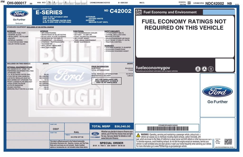 Used 2022 Oxford White Ford Base image 7