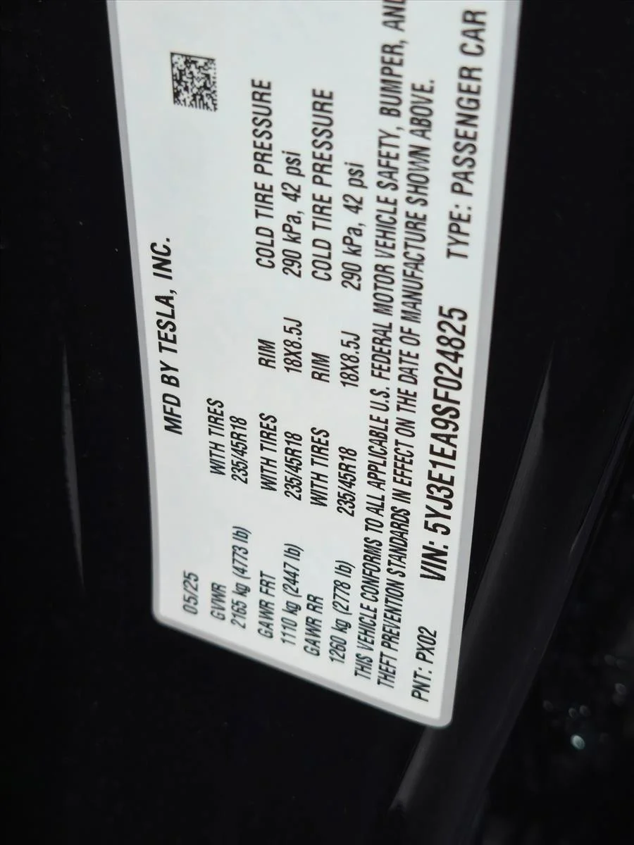 Used 2025 Diamond Black Tesla Standard image 23