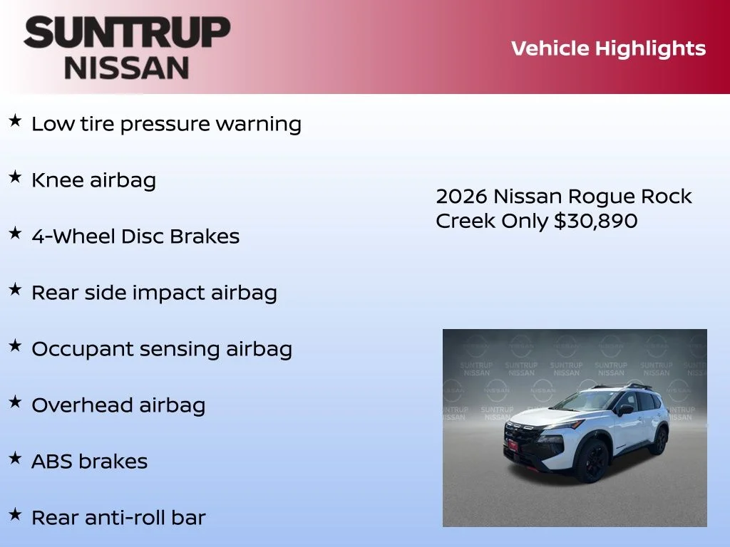 New 2026 White Nissan Rock Creek image 16