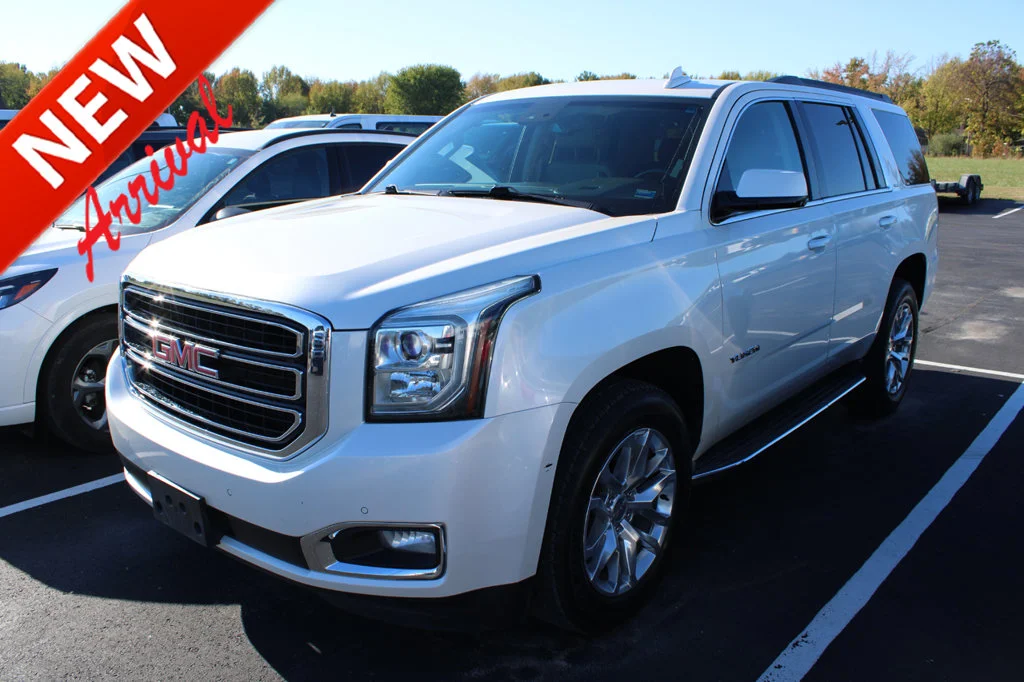 Used 2015 White Diamond Clearcoat GMC SLT image 1