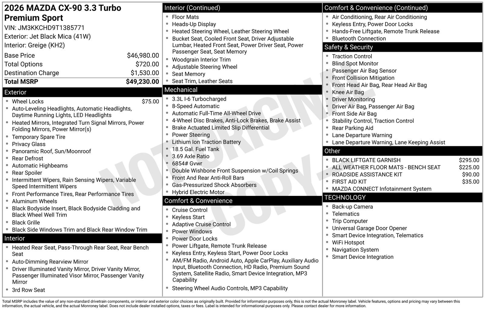New 2026 Jet Black Mica Mazda 3.3 Turbo Premium Sport AWD image 23