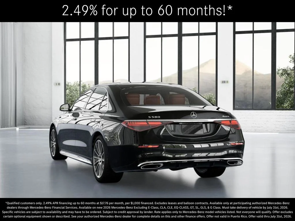 New 2026 Obsidian Black Metallic Mercedes-Benz S 580 image 27