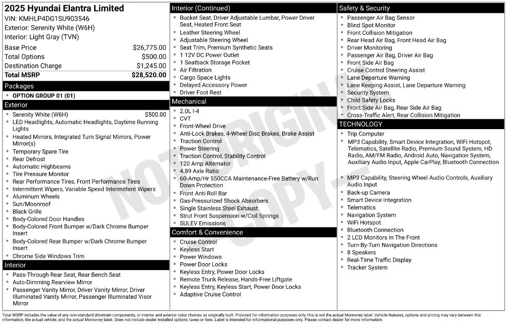 Used 2025 White Hyundai Limited image 36
