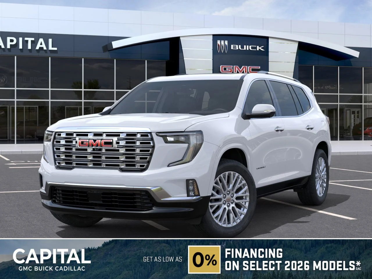 New 2026 Glacier White Tricoat GMC Denali AWD image 1