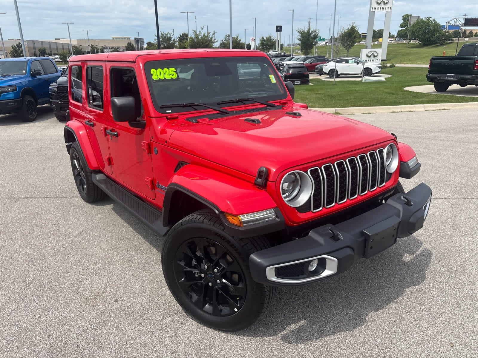 Used 2025 Jeep Wrangler 4xe Sahara 4XE with VIN 1C4RJXP66SW585688 for sale in Kansas City