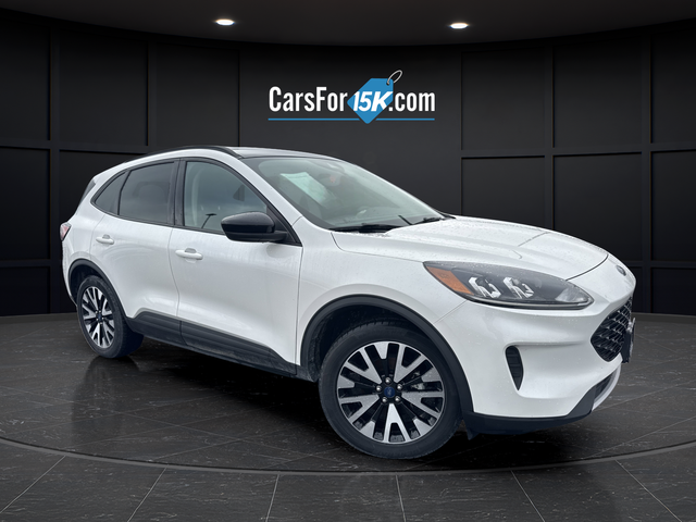 Used 2020 Star White Metallic Tri-Coat Ford SE Sport Hybrid image 2