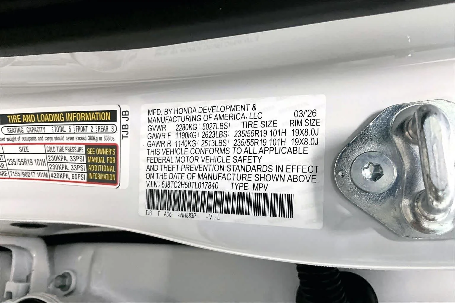 New 2026 Platinum White Pearl Acura w/Technology Package image 20