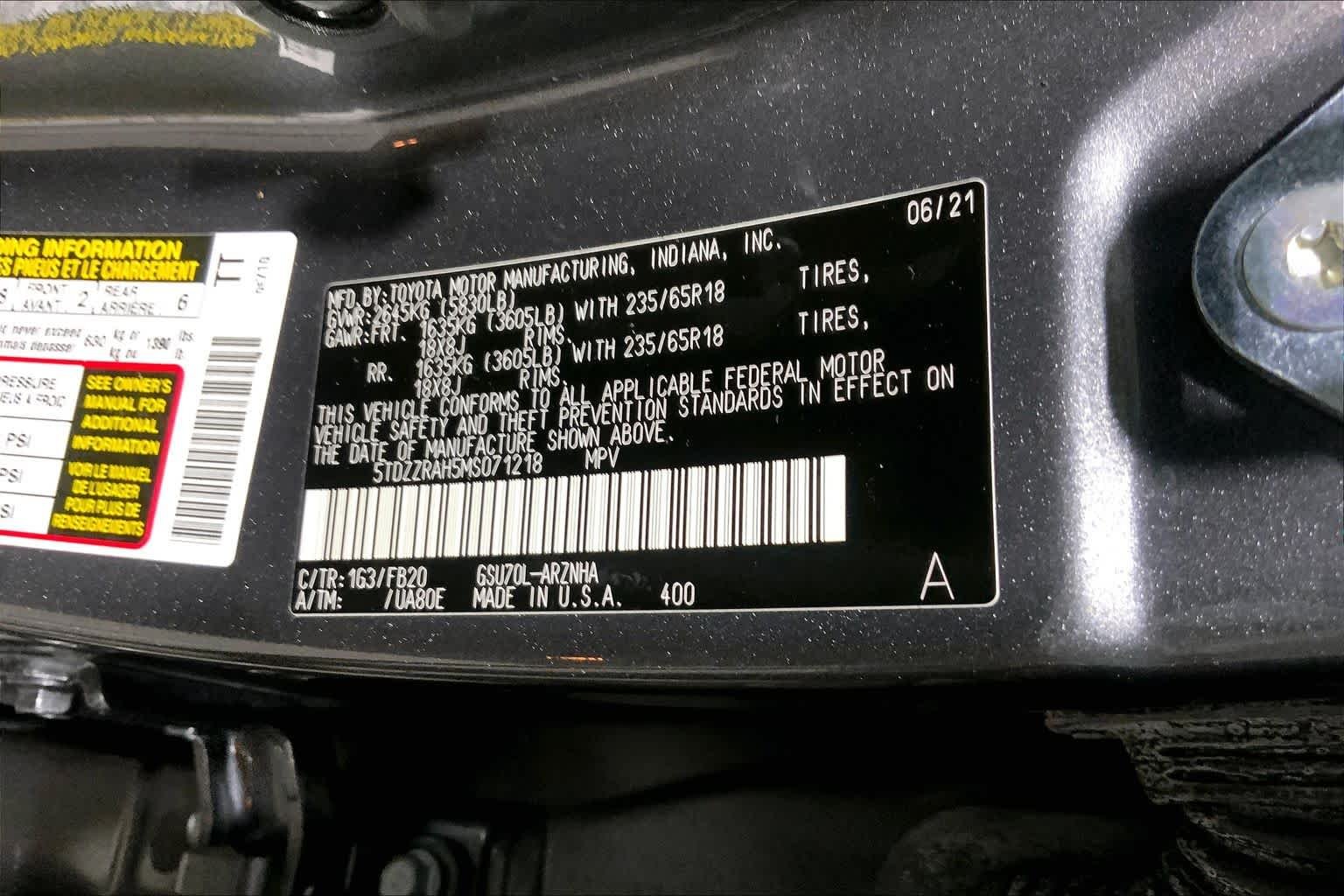 Used 2021 Magnetic Gray Metallic Toyota LE image 37