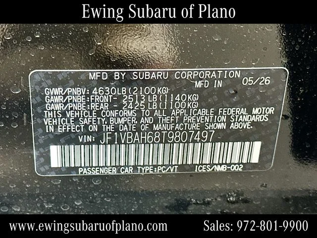 New 2026 CRYSTAL BLACK SILICA Subaru Premium image 32