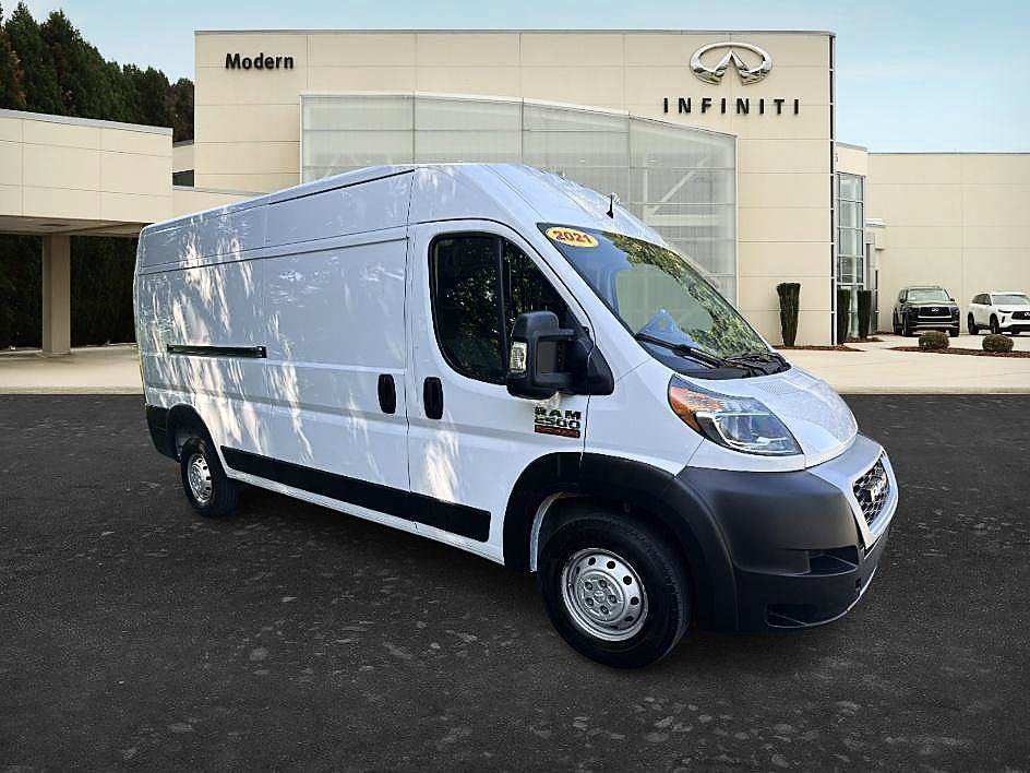 Used 2021 Bright White Clearcoat Ram High Roof image 3