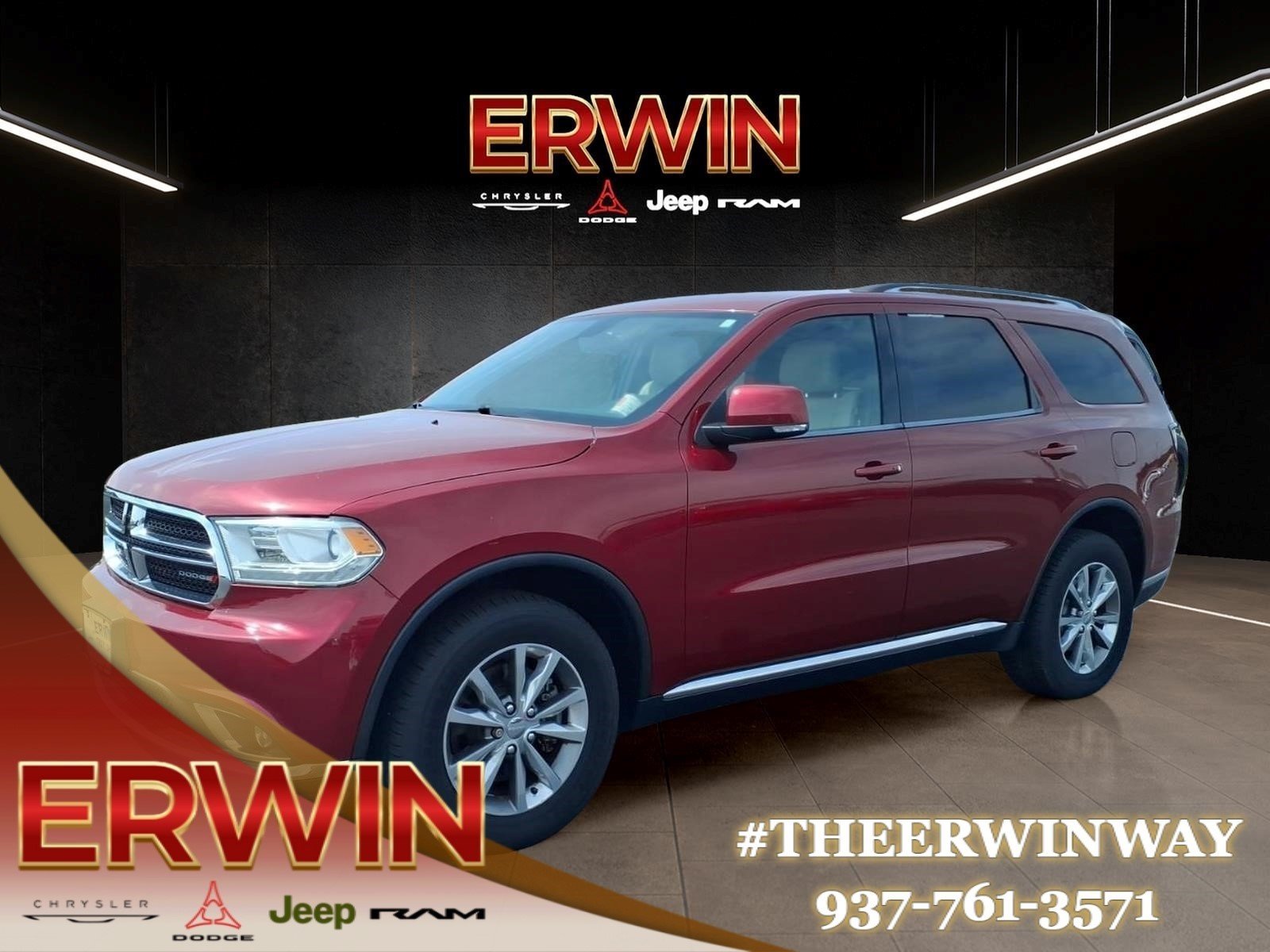 Used 2014 Deep Cherry Red Crystal Pearl Coat Dodge Limited image 3