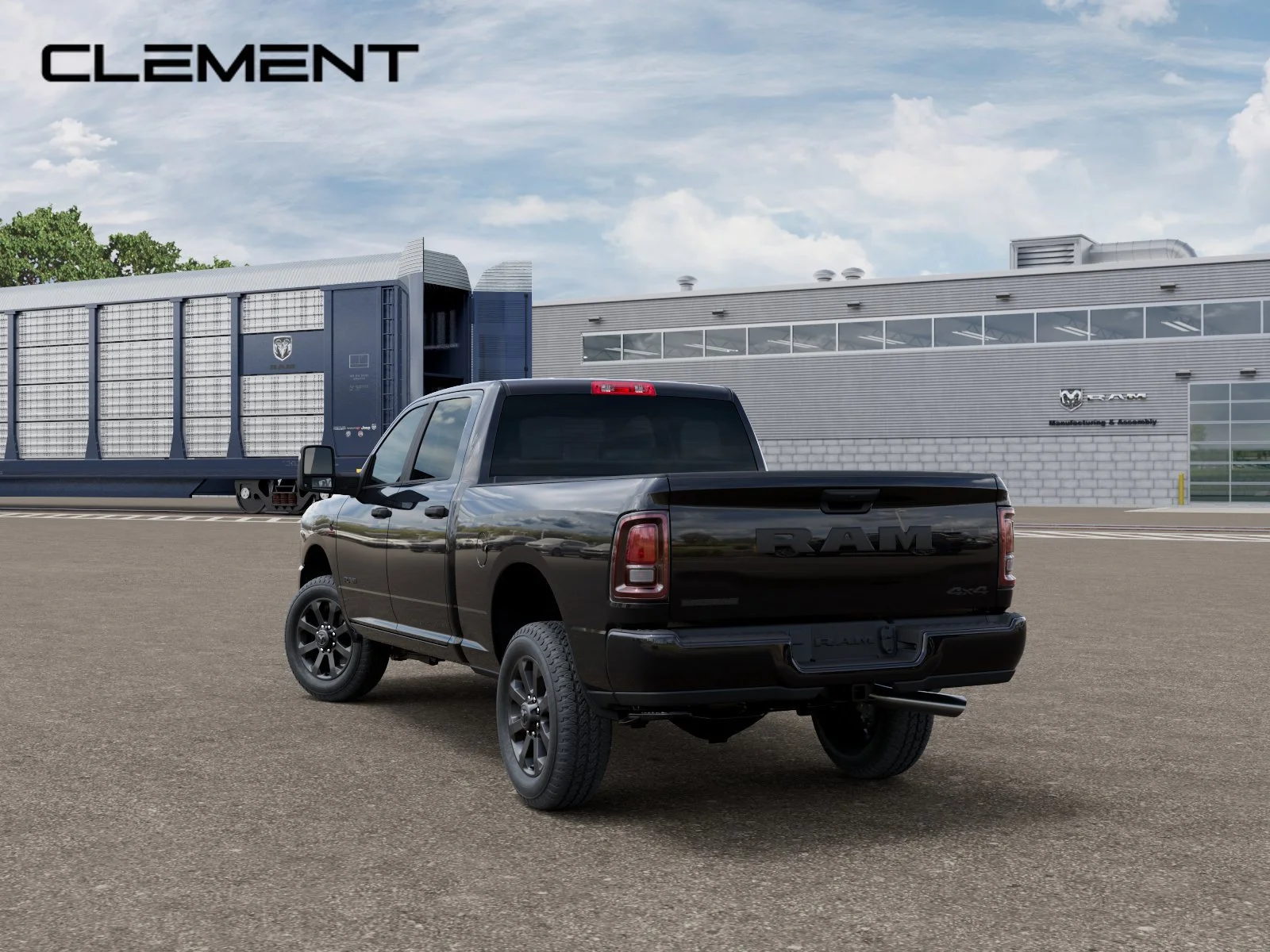 New 2027 Diamond Black Crystal Pearl-Coat Exterior Paint RAM Big Horn image 3