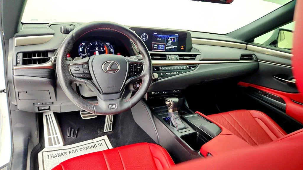 Used 2021 Ultra White Lexus ES 350 F SPORT w/ F SPORT Heated Leather Steering Wheel image 12