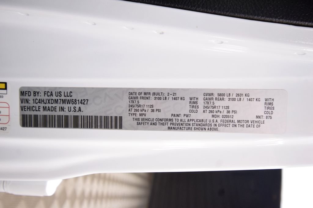 Used 2021 Bright White Clearcoat Jeep Unlimited Sport image 25