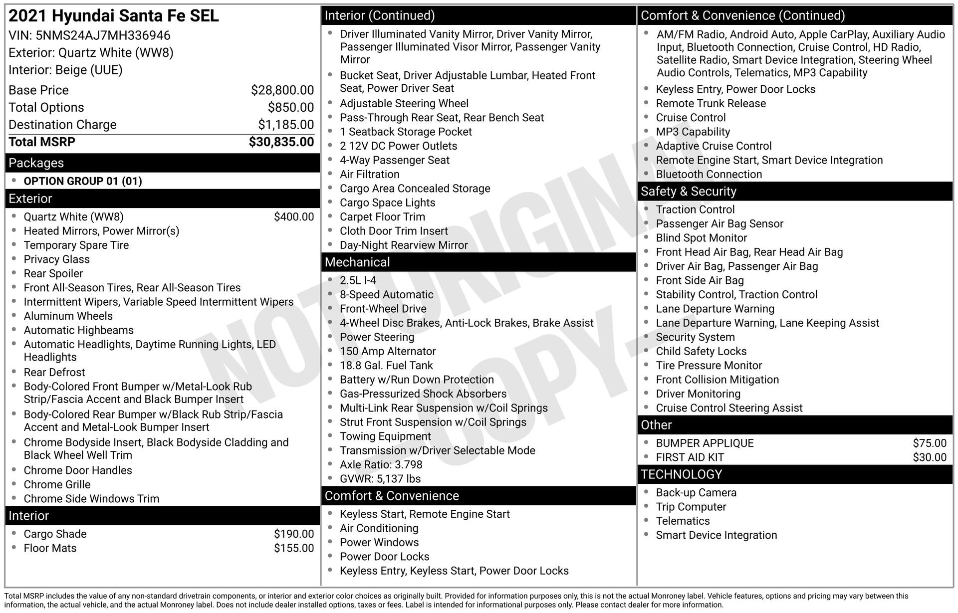 2021 Hyundai Santa Fe SEL 2.5's photo