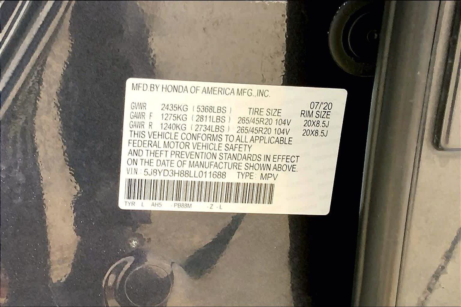 Used 2020 Gunmetal Metallic Acura with Advance Package image 33