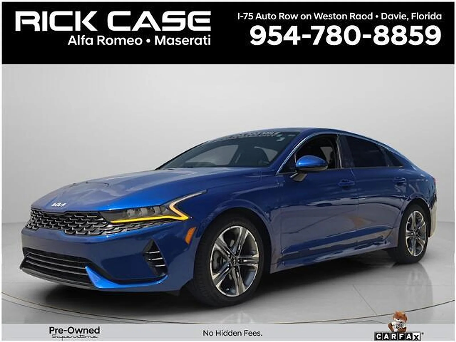 Used 2022 Sapphire Blue Kia EX image 1