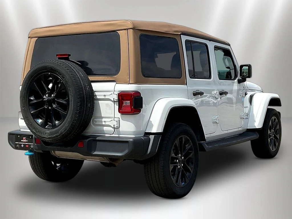 Used 2022 Bright White Clearcoat Jeep Unlimited Sahara 4xe image 6
