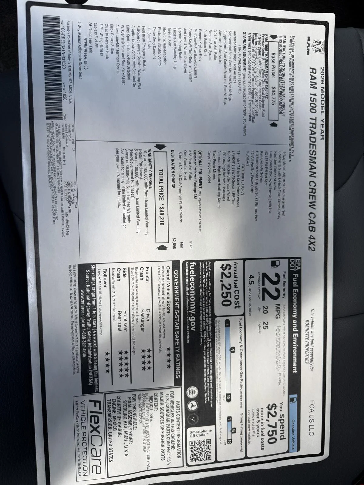 New 2026 Bright White Clear-Coat Exterior Paint RAM Tradesman image 26