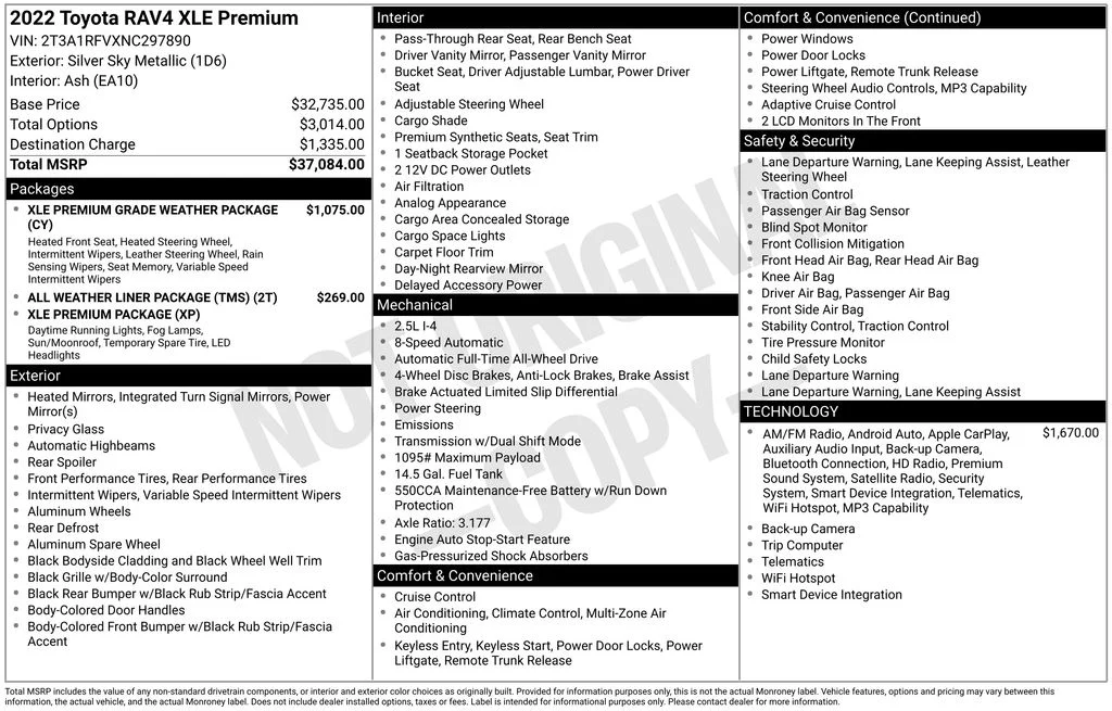 Used 2022 Silver Toyota XLE Premium image 33