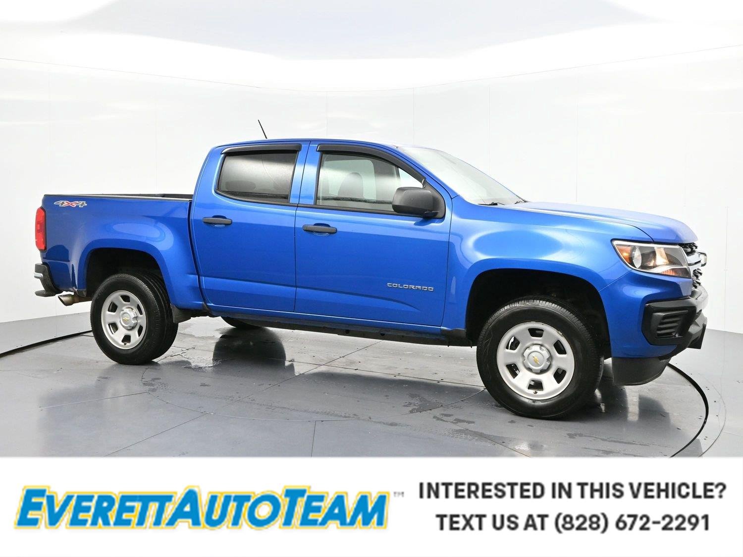 Used 2022 BRIGHT BLUE METALLIC Chevrolet 4WD Work Truck image 1