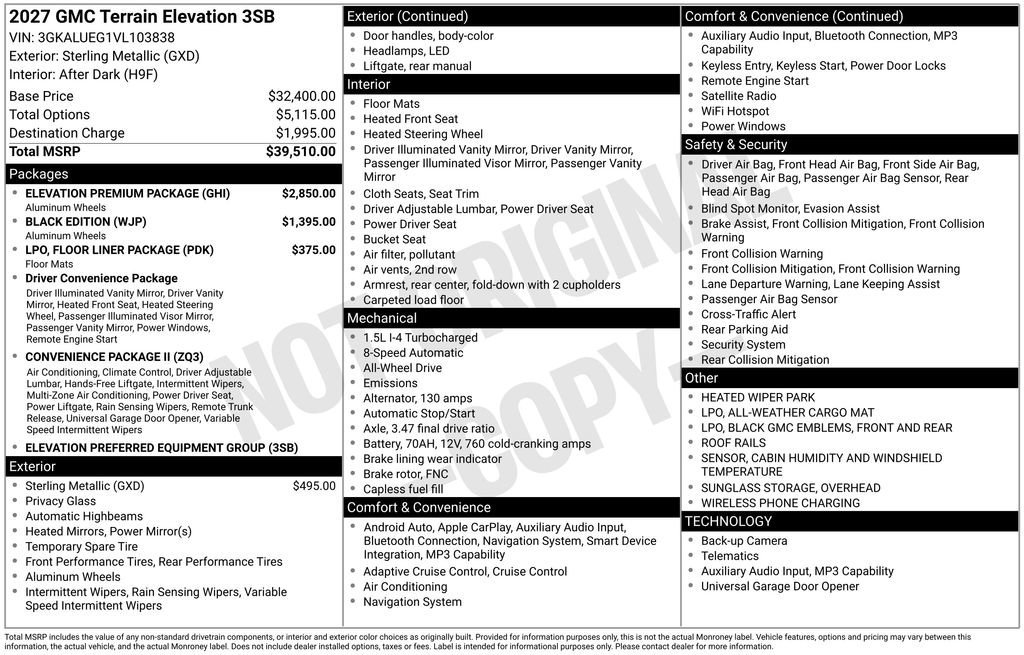 New 2027 Sterling Metallic GMC AWD Elevation image 22