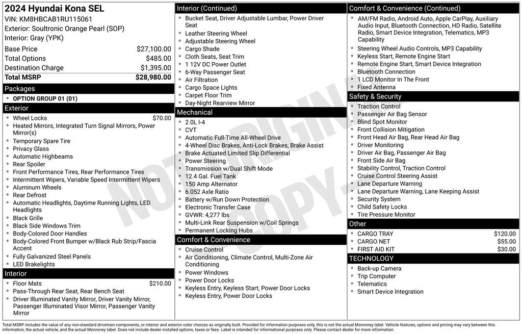 2024 Hyundai Kona SEL Automatic AWD's photo