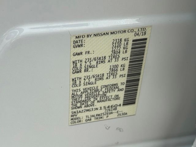 Used 2018 White Nissan SL image 21