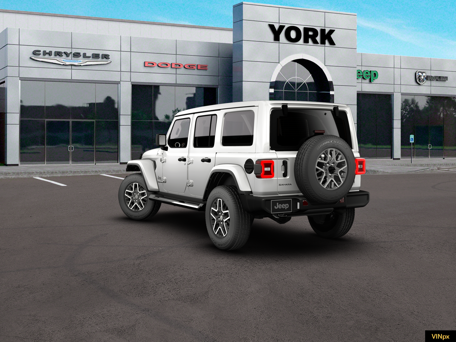 New 2026 Bright White Clear-Coat Exterior Paint Jeep Sahara image 17